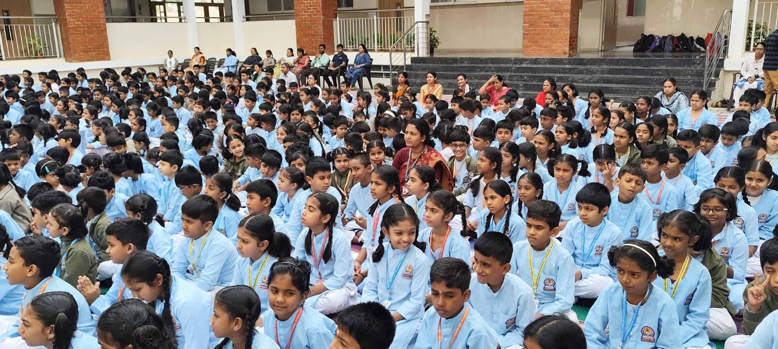 Students and Principal Honour Gurus on Guru Purnima at RVK Vijayanagar (10)
