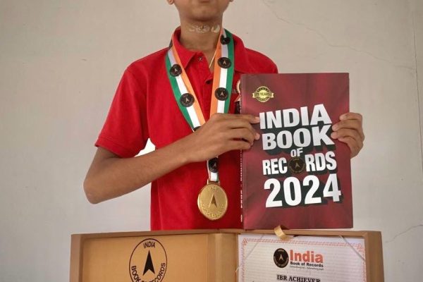 Samrudh M K RVK of Vijayanagar bagged India Book of Records