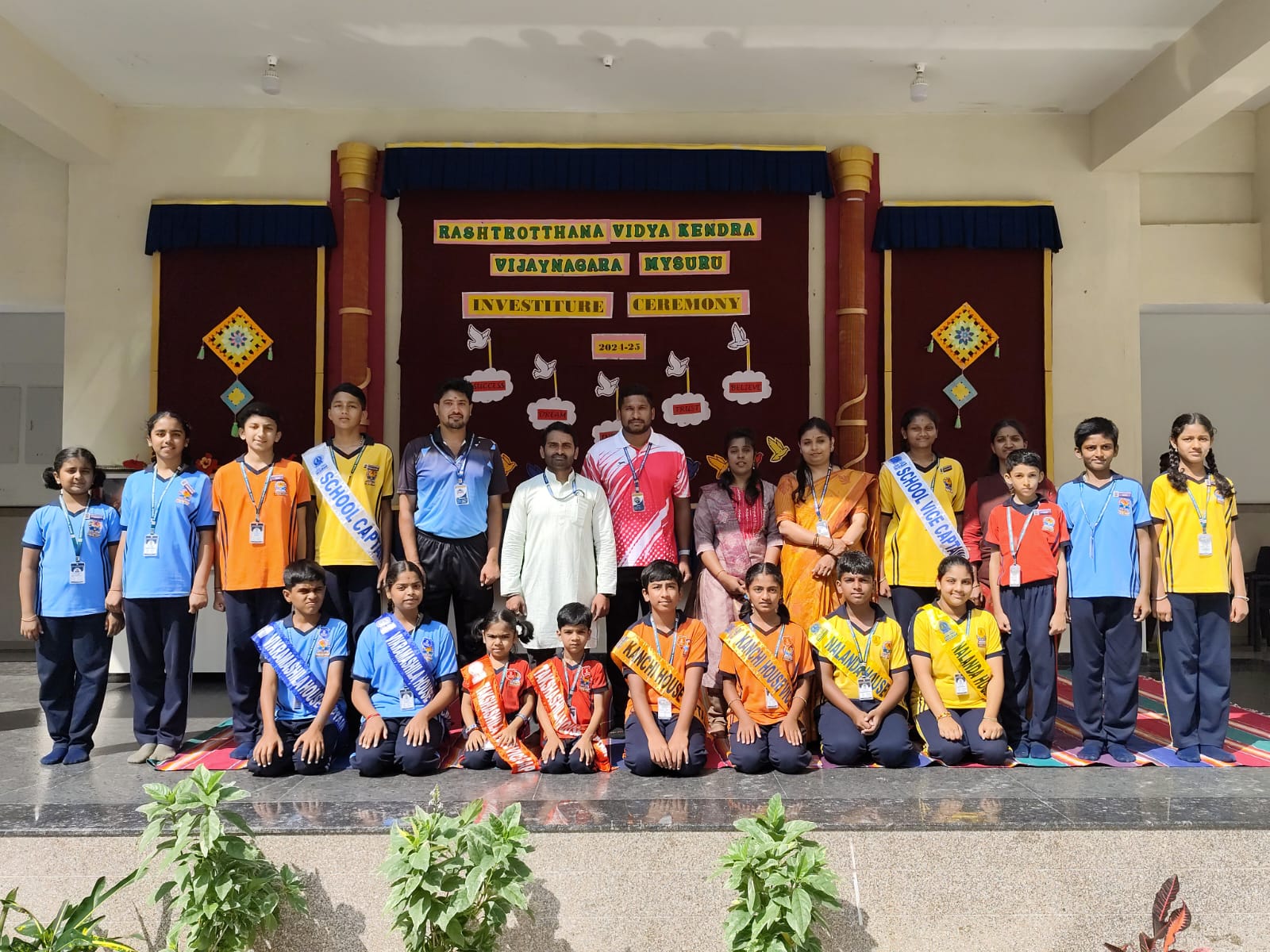 A Swearing-in-ceremony of Members of the Student Council in RVK - Vijayanagar -5