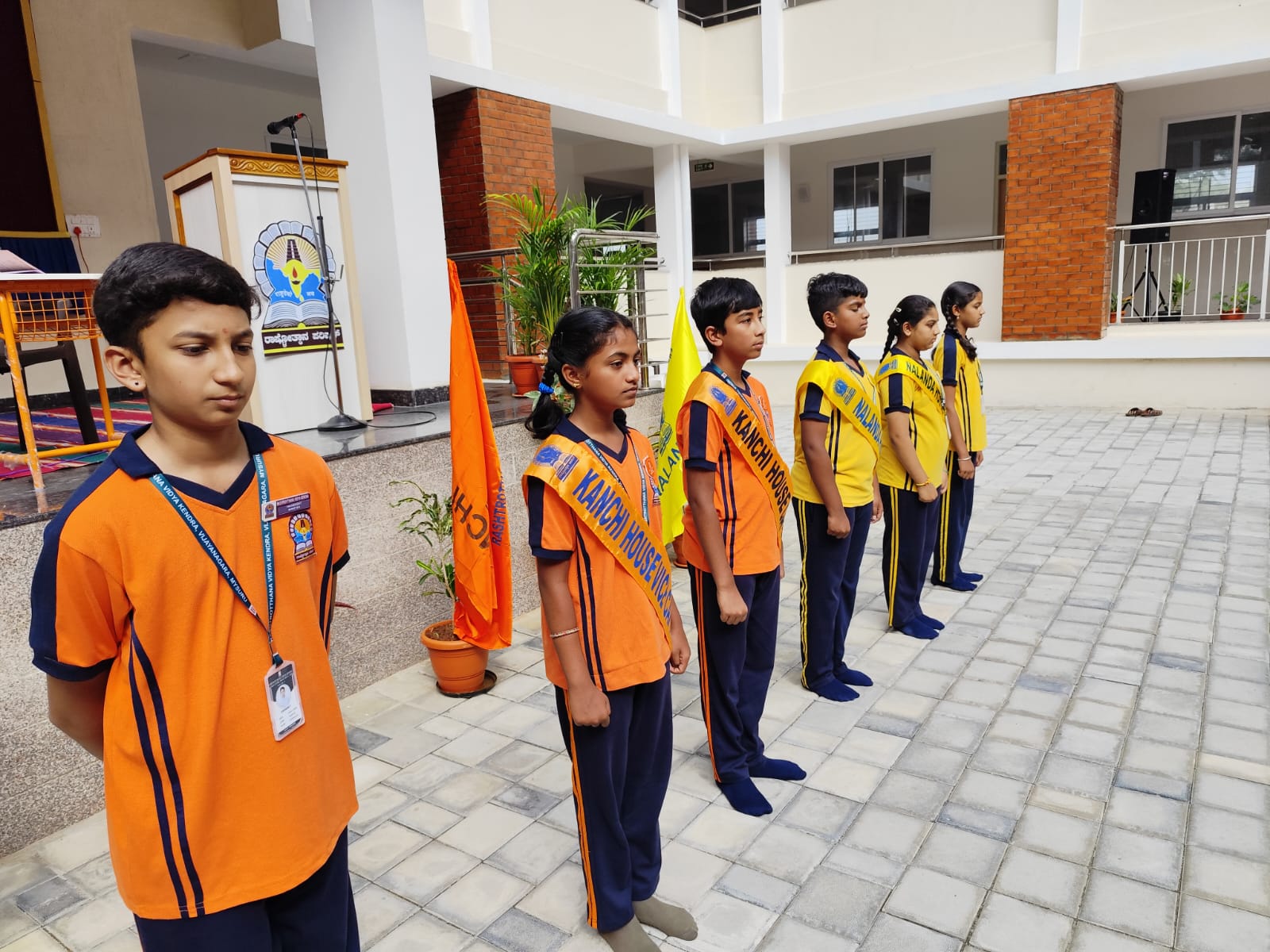 A Swearing-in-ceremony of Members of the Student Council in RVK - Vijayanagar -7