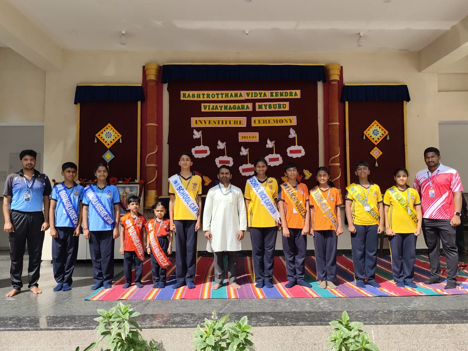 A Swearing-in-ceremony of Members of the Student Council in RVK - Vijayanagar -8