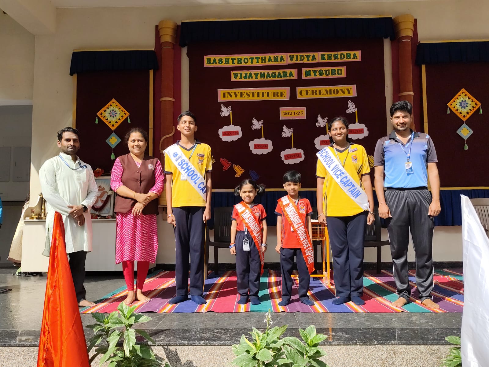 A Swearing-in-ceremony of Members of the Student Council in RVK - Vijayanagar -10