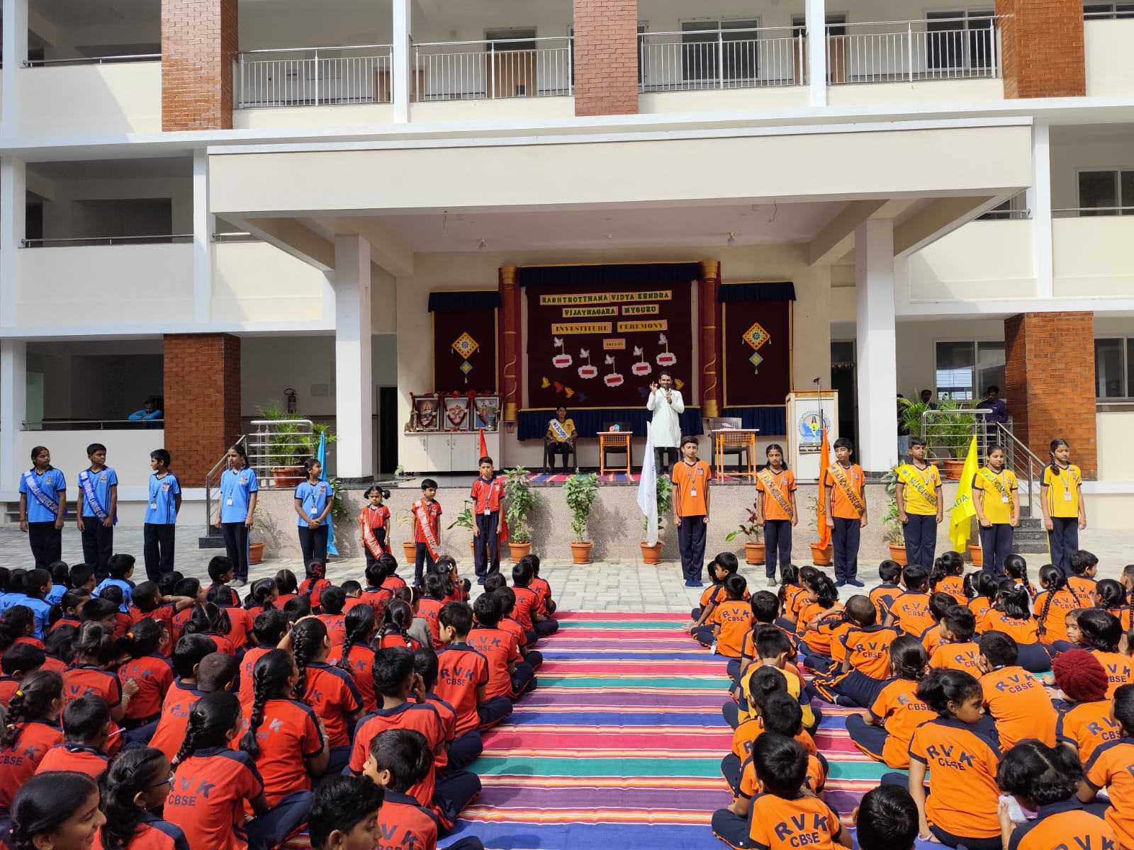 A Swearing-in-ceremony of Members of the Student Council in RVK - Vijayanagar -12