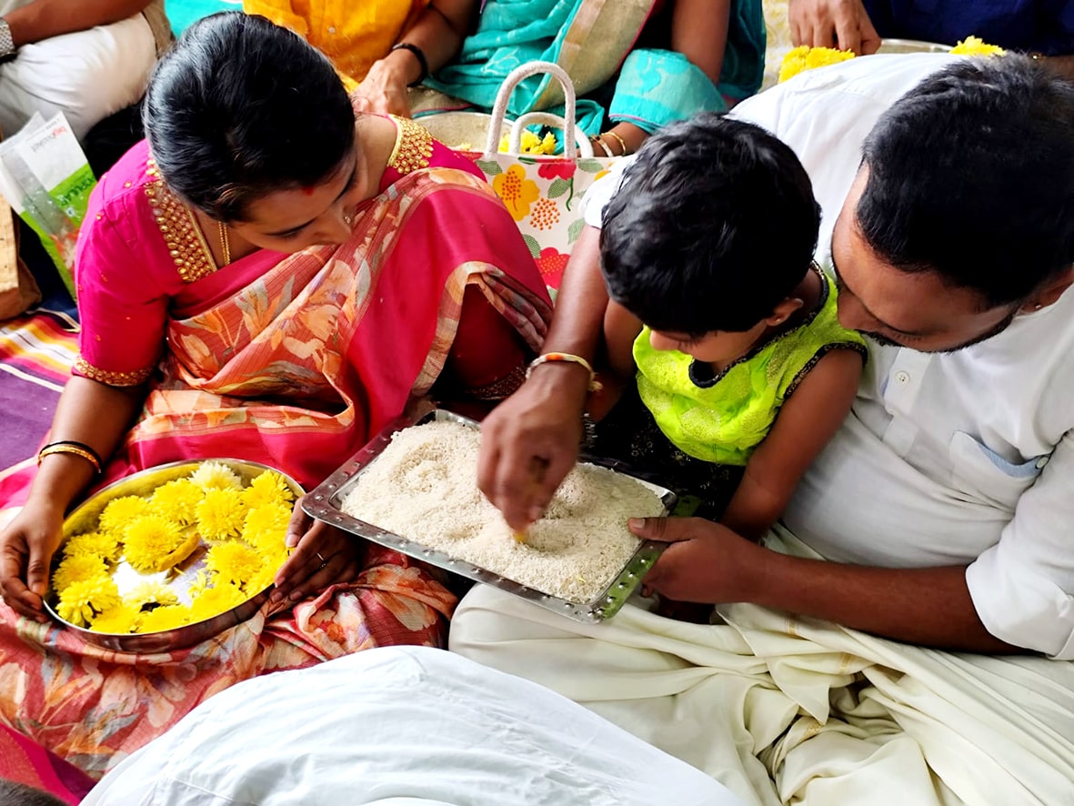 Aksharabhyasa And Vidyarabham in RVK - Vijayanagar4